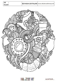 Doodle boyama sayfaları